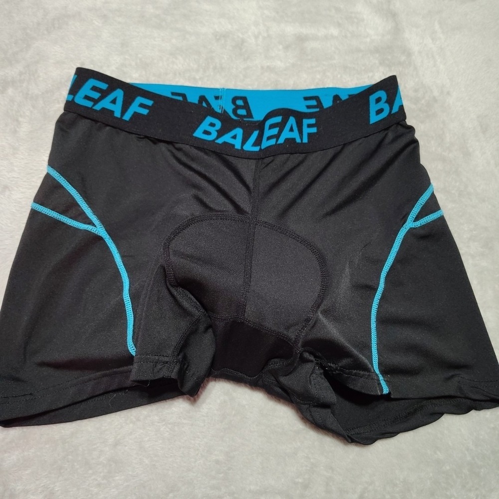 Baleaf Padded Cycling Shorts Men XL Black Nylon Spandex Blend Training Activity